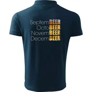 Pánská košile Pivní měsíce - Všechny - Polokošile pánská Pique Polo 203 - M ( Námořní modrá (velmi tmavá - téměř černá) )