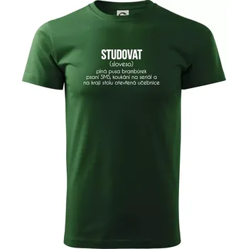 Studovat - Triko extra velké (5-8XL) - 8XL ( Lahvově zelená )
