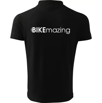 Pánská košile Bike nápisy Bikemazing - Polokošile pánská Pique Polo 203 - L ( Černá )