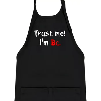 Kuchyňská zástěra Trust me I´m Bc. / Věř mi jsem Bc. - Dětská zástěra na vaření - Univerzální velikost ( Černá )
