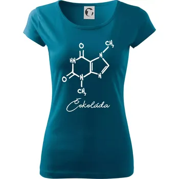 Dámské tričko Čokoláda chemie - Dámské triko Pure - L ( Petrolejová )