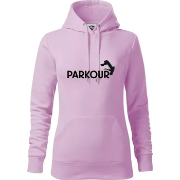 Dámská mikina Parkour - salto - Mikina dámská Cape s kapucí - XS ( Orchid )
