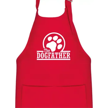 Kuchyňská zástěra Dogfather - Dětská zástěra na vaření - Univerzální velikost ( Červená )