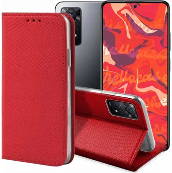 Pouzdro na mobilní telefon Flipové pouzdro Hello Case pro Xiaomi, Redmi Note 11 Pro 5G, Redmi Note 12 Pro 4G červené