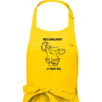 Kuchyňská zástěra Školní triko - Bez základky - Pánská zástěra na vaření - Univerzální velikost ( Žlutá )