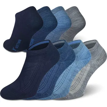 Pánské ponožky Northman Gobi Summer Merino 4-pack Velikost: 45-47 Modré Kotníkové Merino Ponožky
