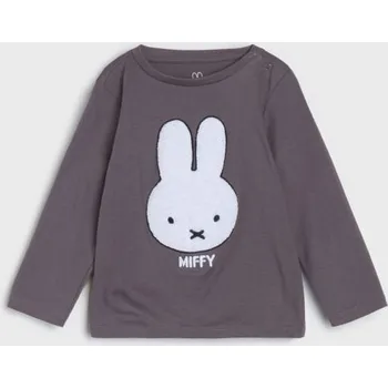 Dětská móda Sinsay - Tričko s&nbsp;dlouhými rukávy Miffy - šedá - 7615Z-90X - 7615Z-90X-74