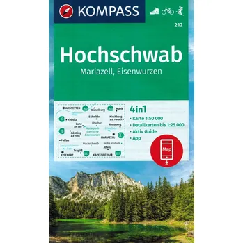 Hochschwab, Mariazell, Eisenwurzen Mapa Kompass Kolektivní práce