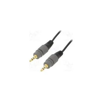 Audio kabel Kabel Jack 3,5mm 3pin vidlice,z obou stran 1,5m černá