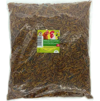 Krmivo pro hospodářské zvíře B-FARM Pamlsek pro slepice z moučných červů a bráněnky 1Kg