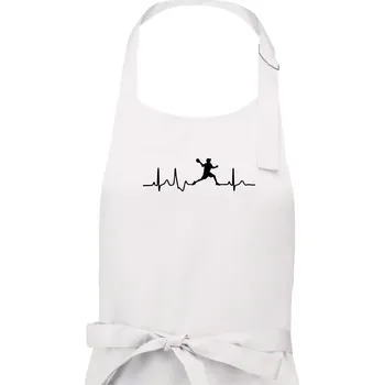 Kuchyňská zástěra EGK vybíjená - Pánská zástěra na vaření - Univerzální velikost ( Bílá )