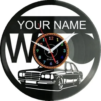 Hodiny Auto Sud Auto s Vaším Jménem Nástěnné Hodiny Vinylová Deska Moderní Dekorace