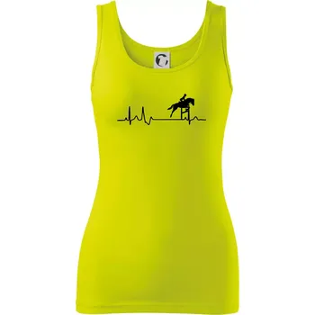 Dámské tričko EKG kůň přeskok - Dámské tílko - XS ( Limetková )