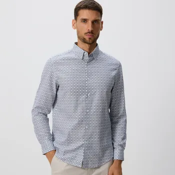 Pánská košile Reserved - Košile regular fit s vysokým podílem bavlny - tmavomodrá - 7930H-59P - 7930H-59P-XXL