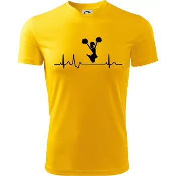 Chlapecké tričko EKG roztleskávačka výskok - Dětské triko sportovní (dresovina) - 158 cm/12 let ( Žlutá )