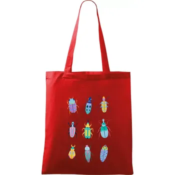 Barevní brouci (studio-arte.cz) - Taška bavlněná - 42 x 38 cm ( Červená )
