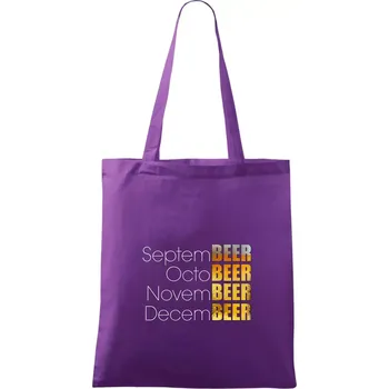 Nákupní taška Pivní měsíce - Všechny - Taška bavlněná - 42 x 38 cm ( Fialová )