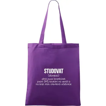 Studovat - Taška bavlněná - 42 x 38 cm ( Fialová )