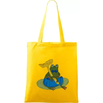 Žába s houbou (studio-arte.cz) - Taška bavlněná - 42 x 38 cm ( Žlutá )