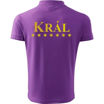 Pánská košile Král a jeho Královna - Polokošile pánská Pique Polo 203 - 3XL ( Fialová )