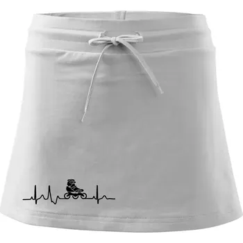 Dámská sukně EKG inline bota - Sportovní sukně - two in one - XS ( Bílá )