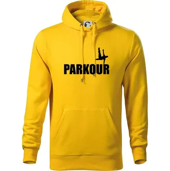 Pánská mikina Parkour - na jedné ruce - Mikina pánská Cape s kapucí - 3XL ( Žlutá )