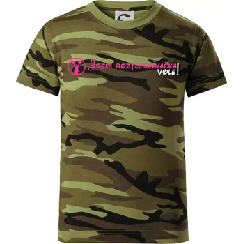 Chlapecké tričko Jsem roztleskávačka! Vole! - Dětské maskáčové triko - 122 cm/6 let ( Zelený maskáč )