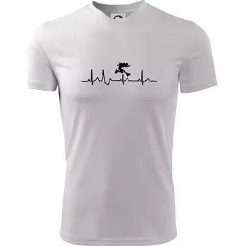 Pánské tričko EKG inline přeskok - Pánské triko Fantasy sportovní (dresovina) - 3XL ( Bílá )