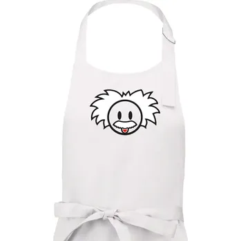 Kuchyňská zástěra Albert Einstein - Dámská zástěra na vaření - Univerzální velikost ( Bílá )