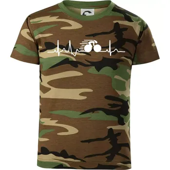 Chlapecké tričko EKG dráhová cyklistika - Dětské maskáčové triko - 104-110cm / 3-4 roky ( Hnědý maskáč )