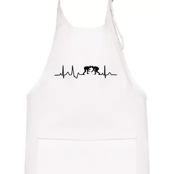Kuchyňská zástěra EKG wrestling - Dětská zástěra na vaření - Univerzální velikost ( Bílá )