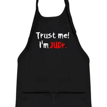 Kuchyňská zástěra Trust me I´m JUDr. / Věř mi jsem právník - Dětská zástěra na vaření - Univerzální velikost ( Černá )