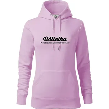 Dámská mikina Učitel - superhrdina - Mikina dámská Cape s kapucí - S ( Orchid )