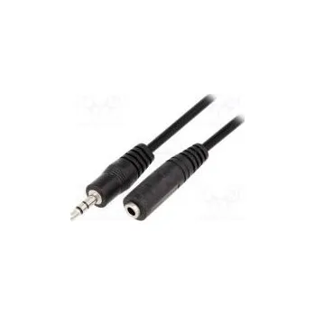 Audio kabel Kabel Jack 3,5mm zásuvka,Jack 3,5mm vidlice 1,5m černá