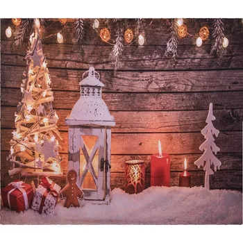 Obraz Clayre & Eef Vánoční látkové pozadí Christmas Wall Cloth - 180*1*210 cm