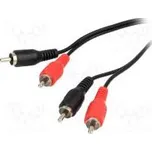 Kabel RCA vidlice x2,z obou stran 10m černá