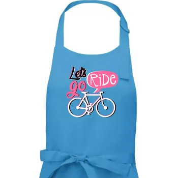 Kuchyňská zástěra Lets go ride - Pánská zástěra na vaření - Univerzální velikost ( Světlý tyrkys )
