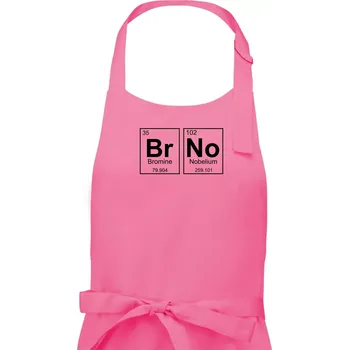 Kuchyňská zástěra BRNO - periodická tabulka - Dámská zástěra na vaření - Univerzální velikost ( Růžová )