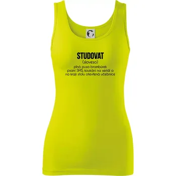 Dámské tričko Studovat - Dámské tílko - S ( Limetková )