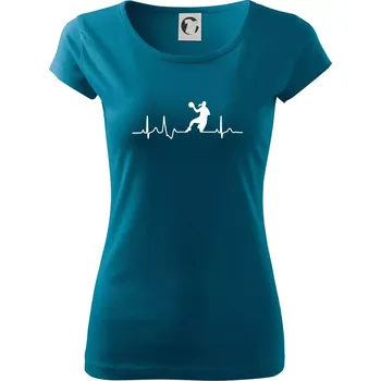 Dámské tričko EGK vybíjená - Dámské triko Pure - M ( Petrolejová )