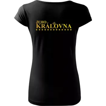 Dámské tričko Král a jeho Královna - Dámské triko Pure - 3XL ( Černá )