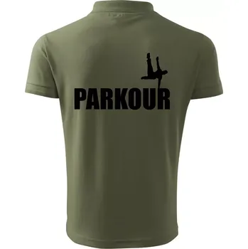 Pánská košile Parkour - na jedné ruce - Polokošile pánská Pique Polo 203 - S ( Khaki )