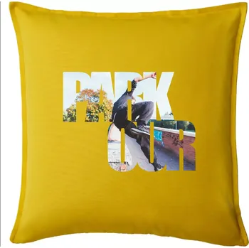 Polštář Parkour nápis ve městě - Polštář 50x50 - 50x50 - Pouze potah ( Žlutá )