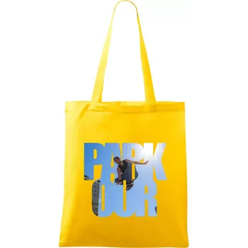 Parkour nápis nebe - Taška bavlněná - 42 x 38 cm ( Žlutá )