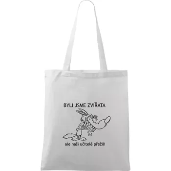 Školní triko - Zvířata - Taška bavlněná - 42 x 38 cm ( Bílá )