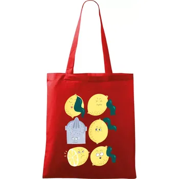 Citroni kreslení (studio-arte.cz) - Taška bavlněná - 42 x 38 cm ( Červená )