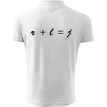 Pánská košile Hra matematiky - Polokošile pánská Pique Polo 203 - 5XL ( Bílá )