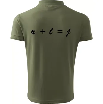 Pánská košile Hra matematiky - Polokošile pánská Pique Polo 203 - S ( Khaki )