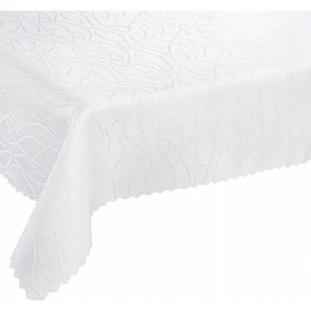 Prostěradlo Obrus proti skvrnám 140x180 Polský výrobek, bílá barva, vzor W25