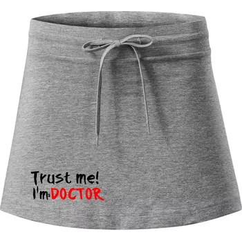 Dámská sukně Trust me I´m a Doctor / Věř mi jsem Doctor - Sportovní sukně - two in one - XL ( Tmavě šedý melír )